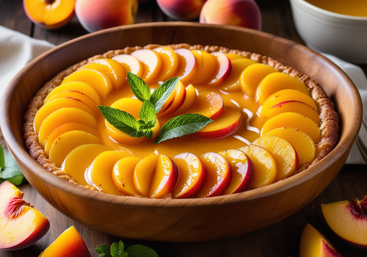 Fruit Casserole with Peaches and Lemons