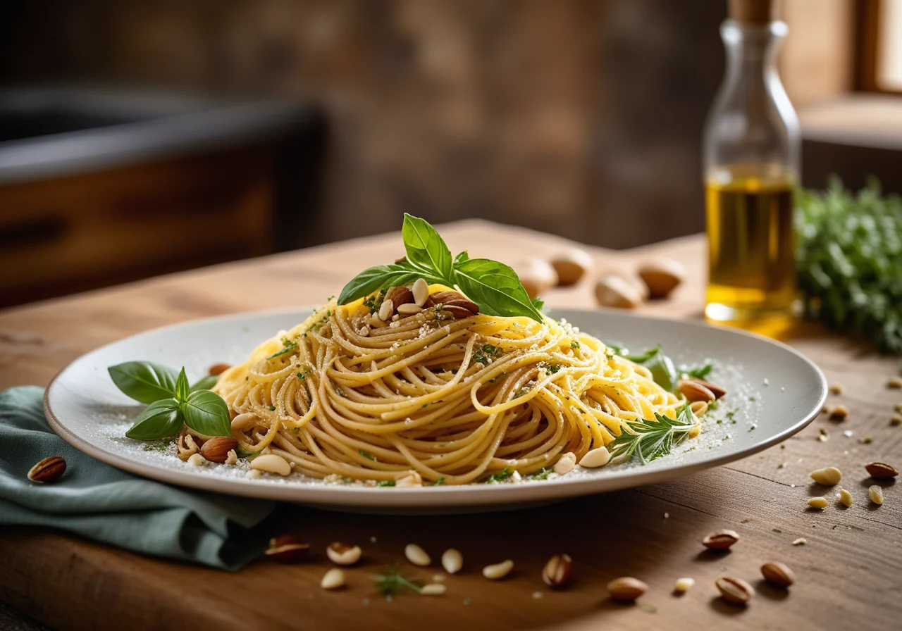 Spaghetti in Zesty Herb Sauce