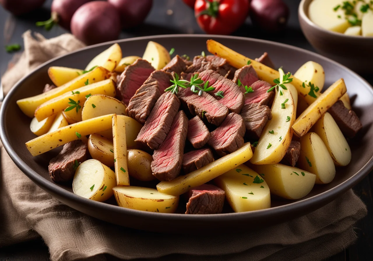 Beef Strips with Potatoes
