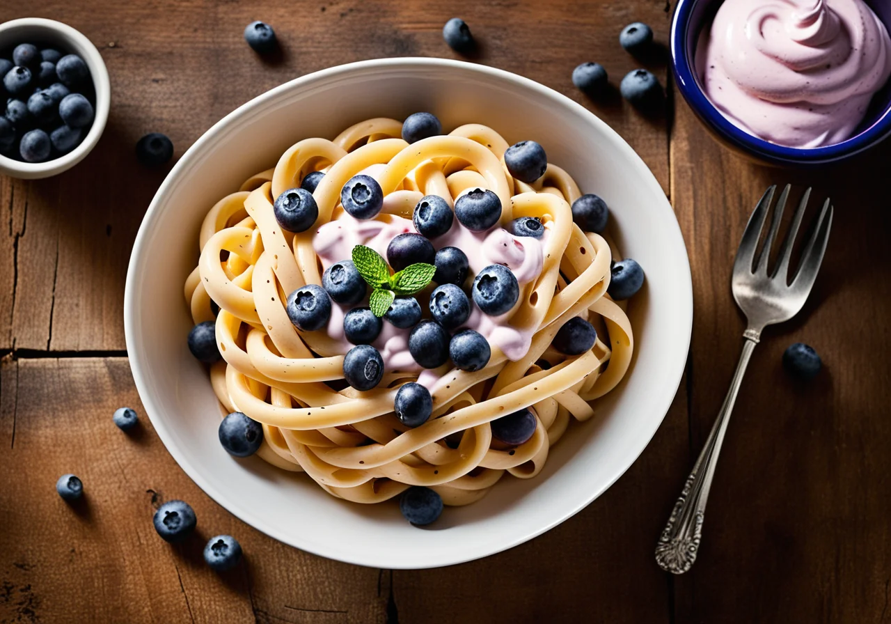 Pasta with Berry Cream Sauce