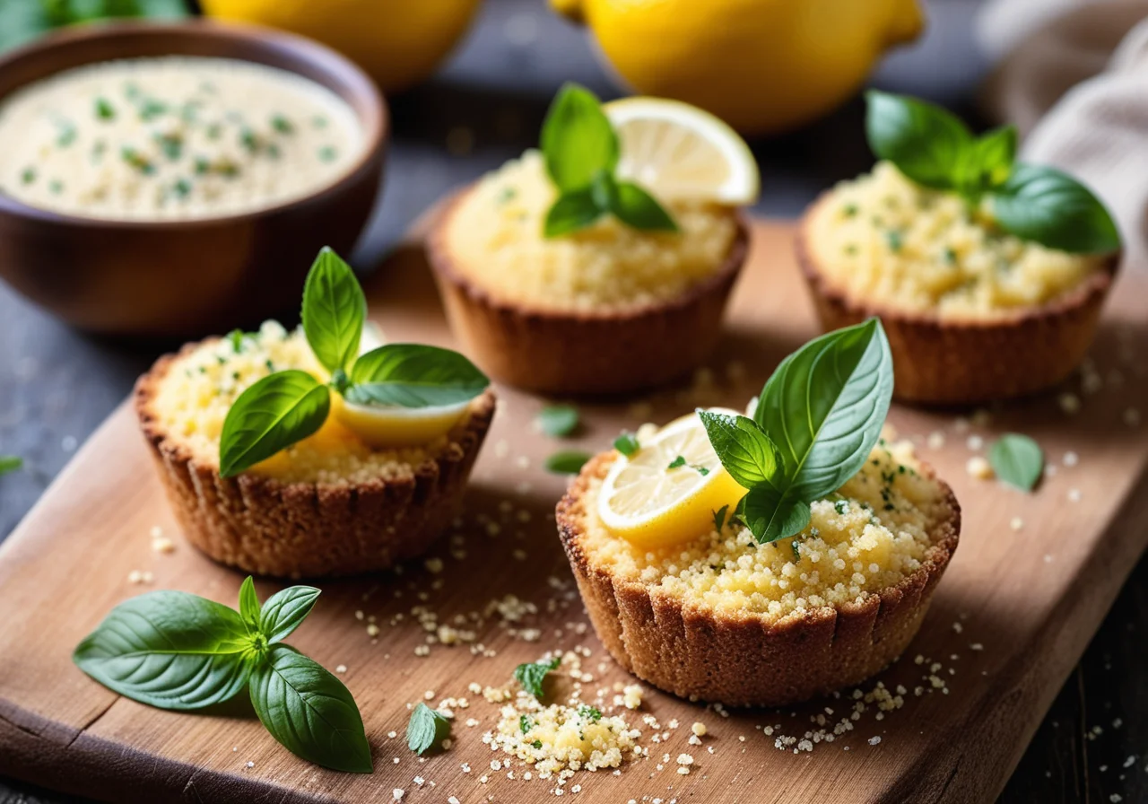 Lemon Couscous in Crispy Bread Bites