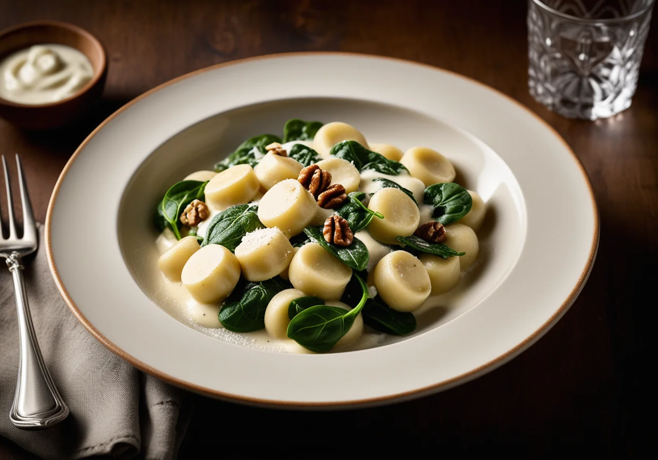 Gnocchi with Spinach and Walnuts