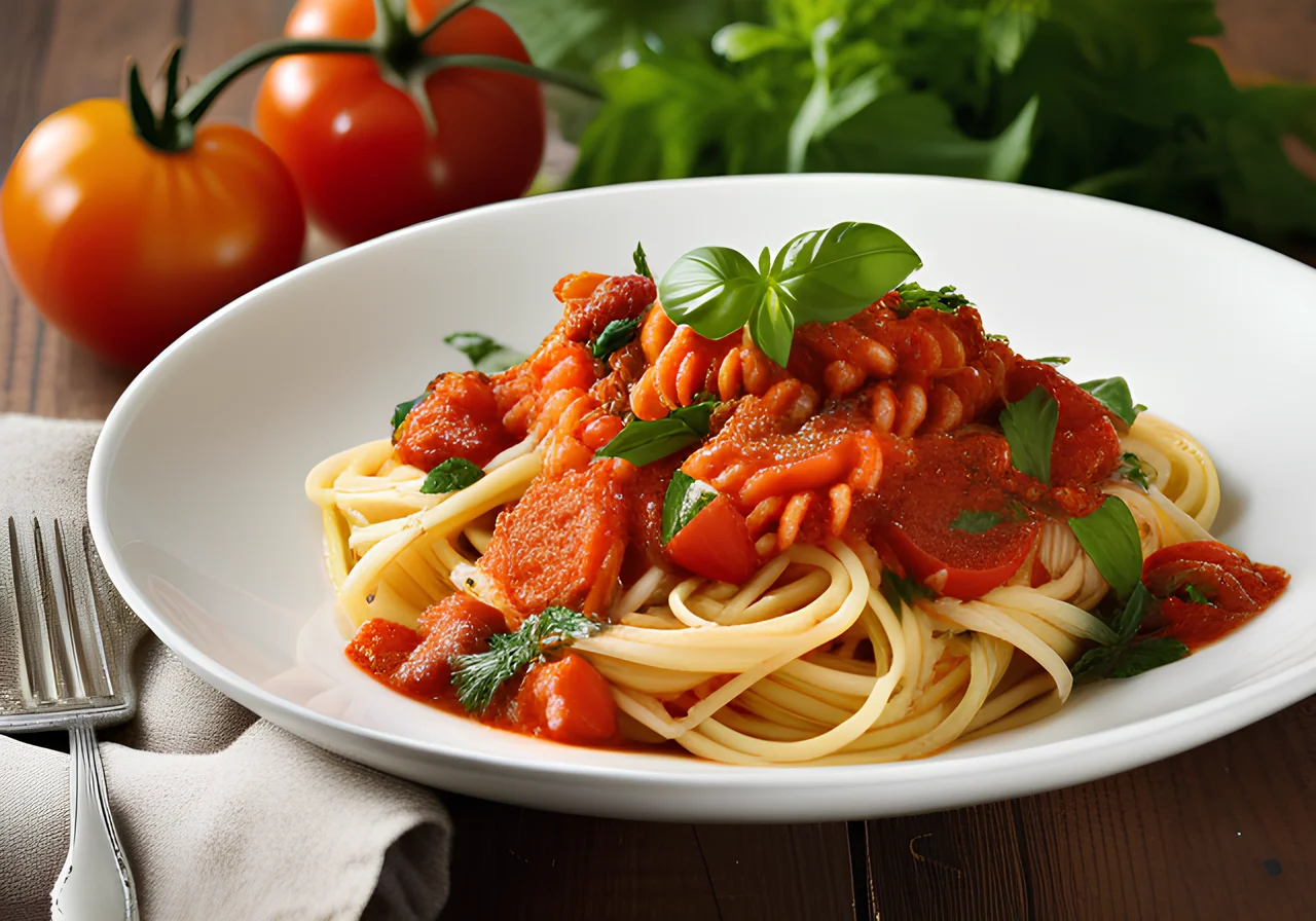 Pasta with Vegetable Sauce