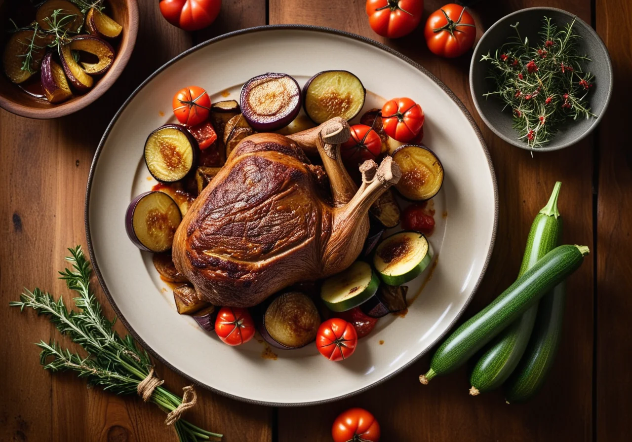 Baked Lamb with Vegetables