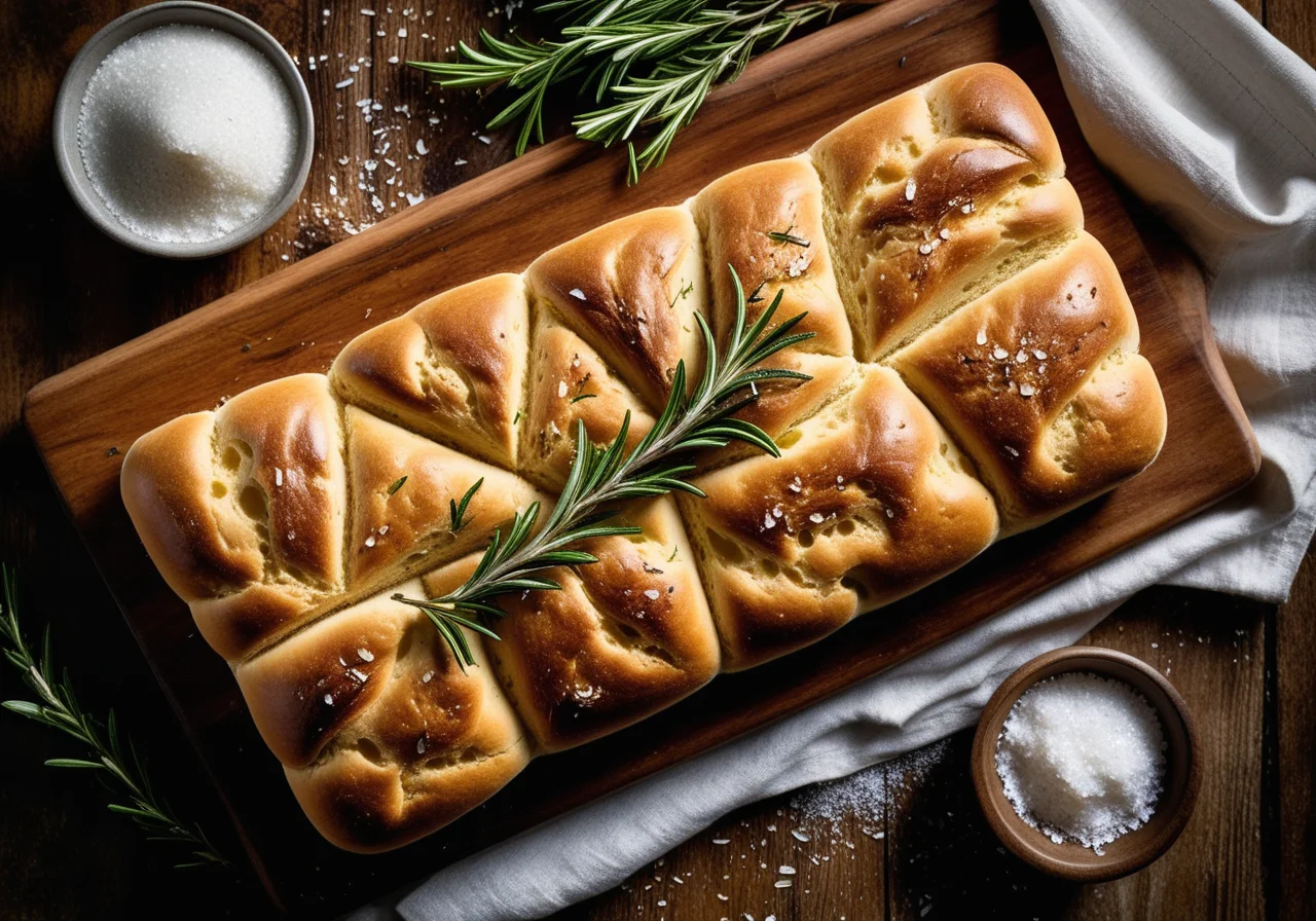 Focaccia with Rosemary and Garlic