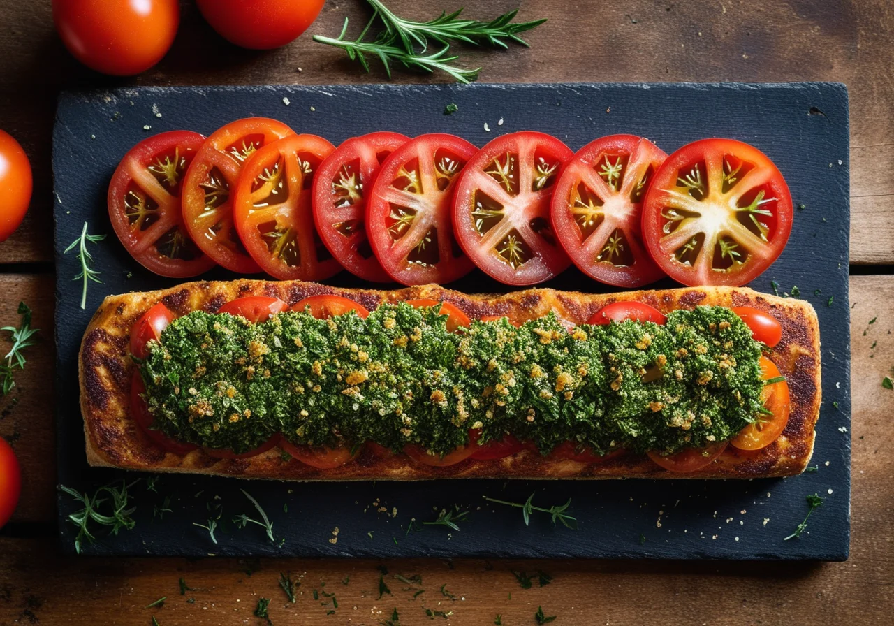Steinbutt with Tomato Herb Crust