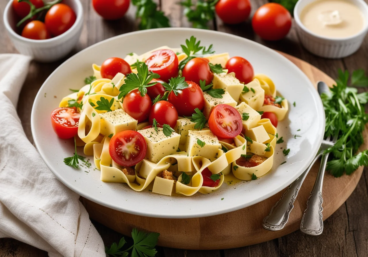 Vegetable Tagliatelle Salad