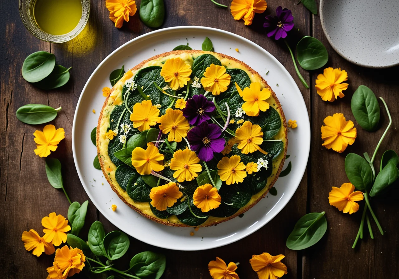 Spring Herb Salad with Frittata