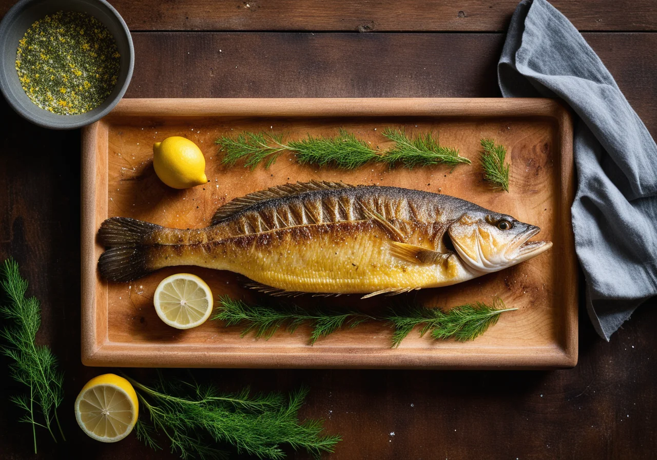 Baked Pike Perch in Salt Dough