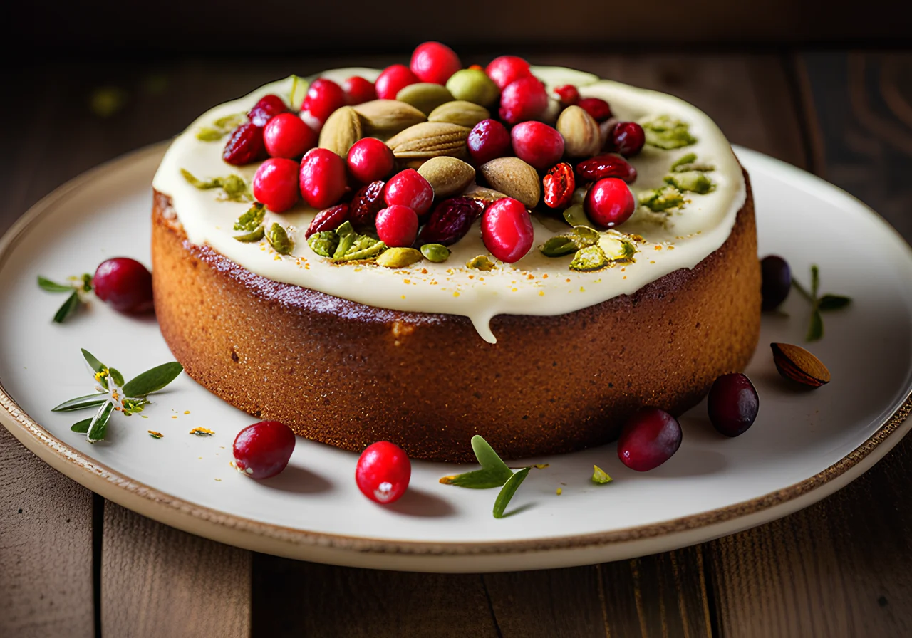 Almond Heath with Cranberries and Pistachios