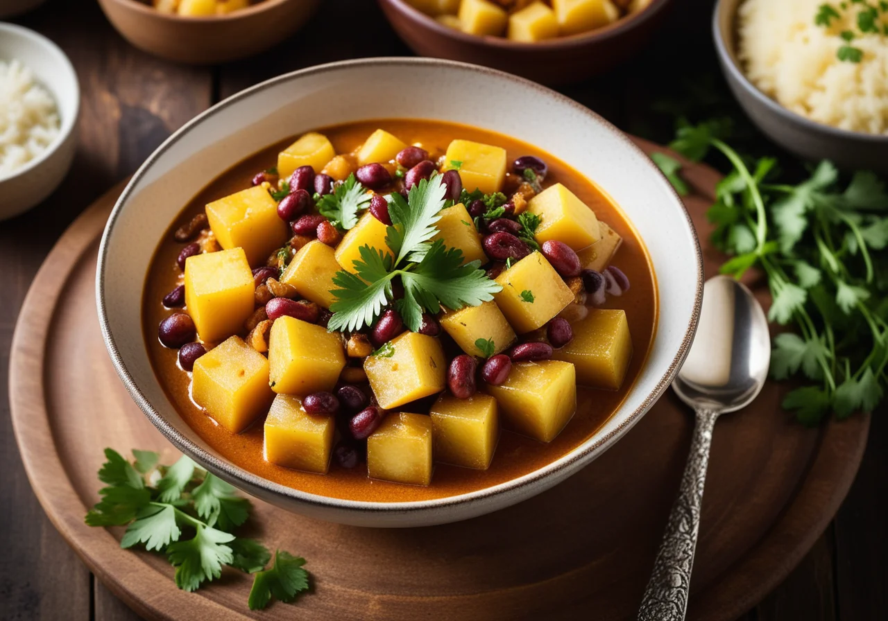 Bean Curry with Potatoes and Raisins