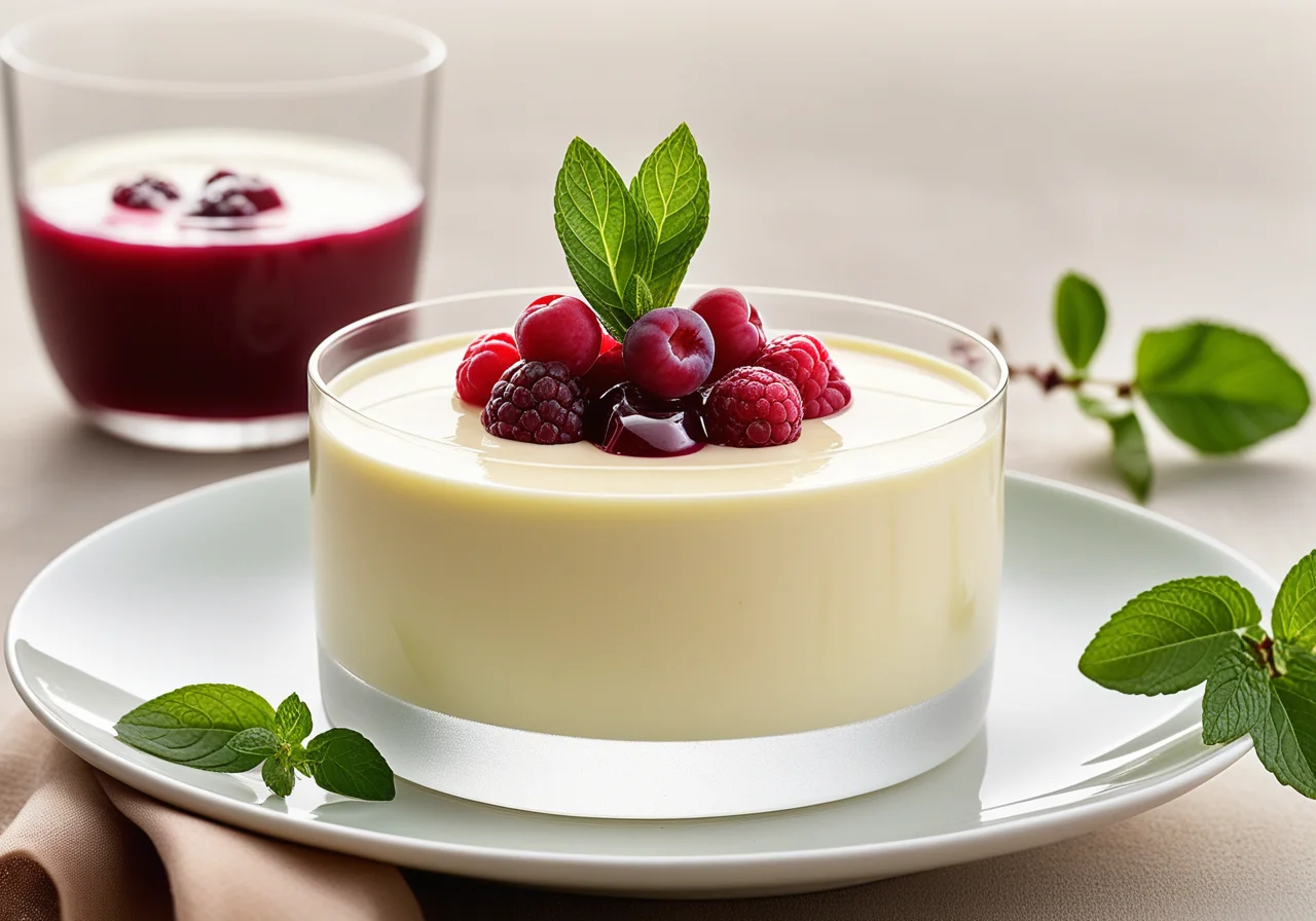 Vanilla Cream with Pear Puree