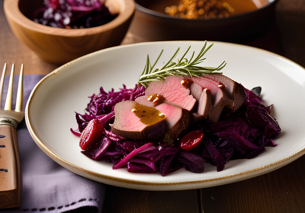 Pan-Seared Reindeer Tenderloin with Bacon