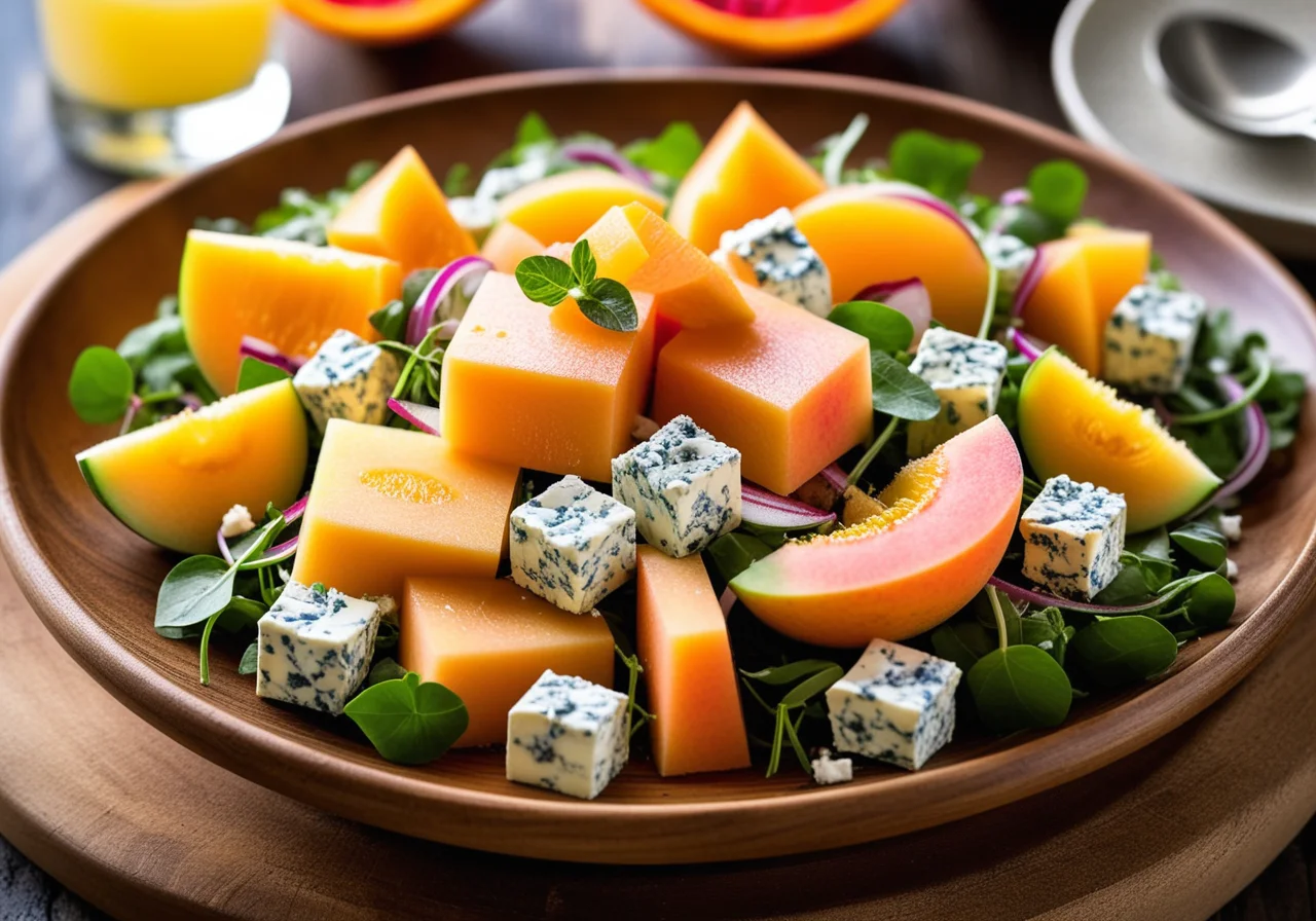 Melon and Cheese Salad