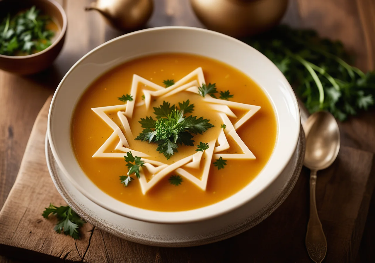 Christmas Soup with Vegetable Stars