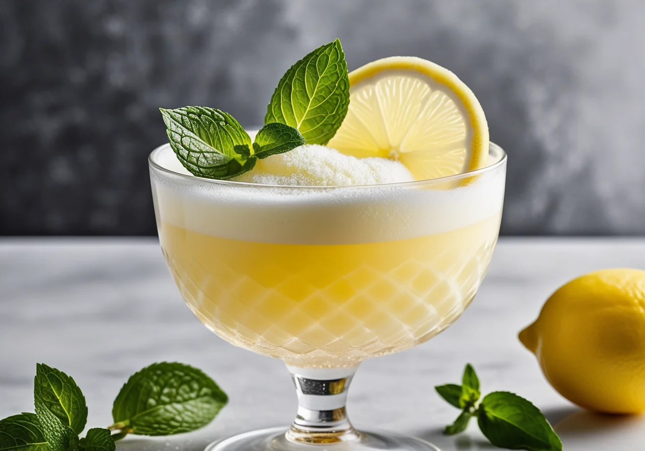 Champagne with Lemon Sorbet
