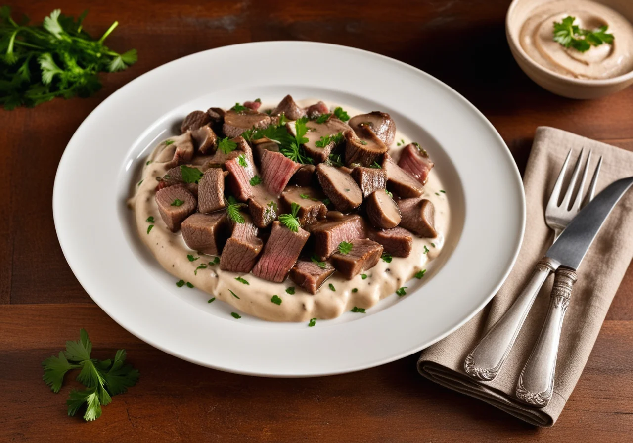 Beef Strips with Mushrooms