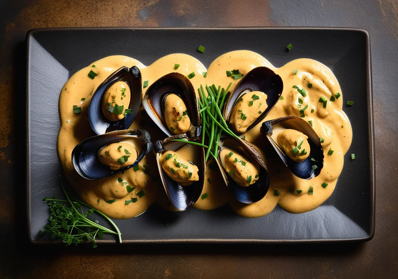 Baked Mussels with Sauce