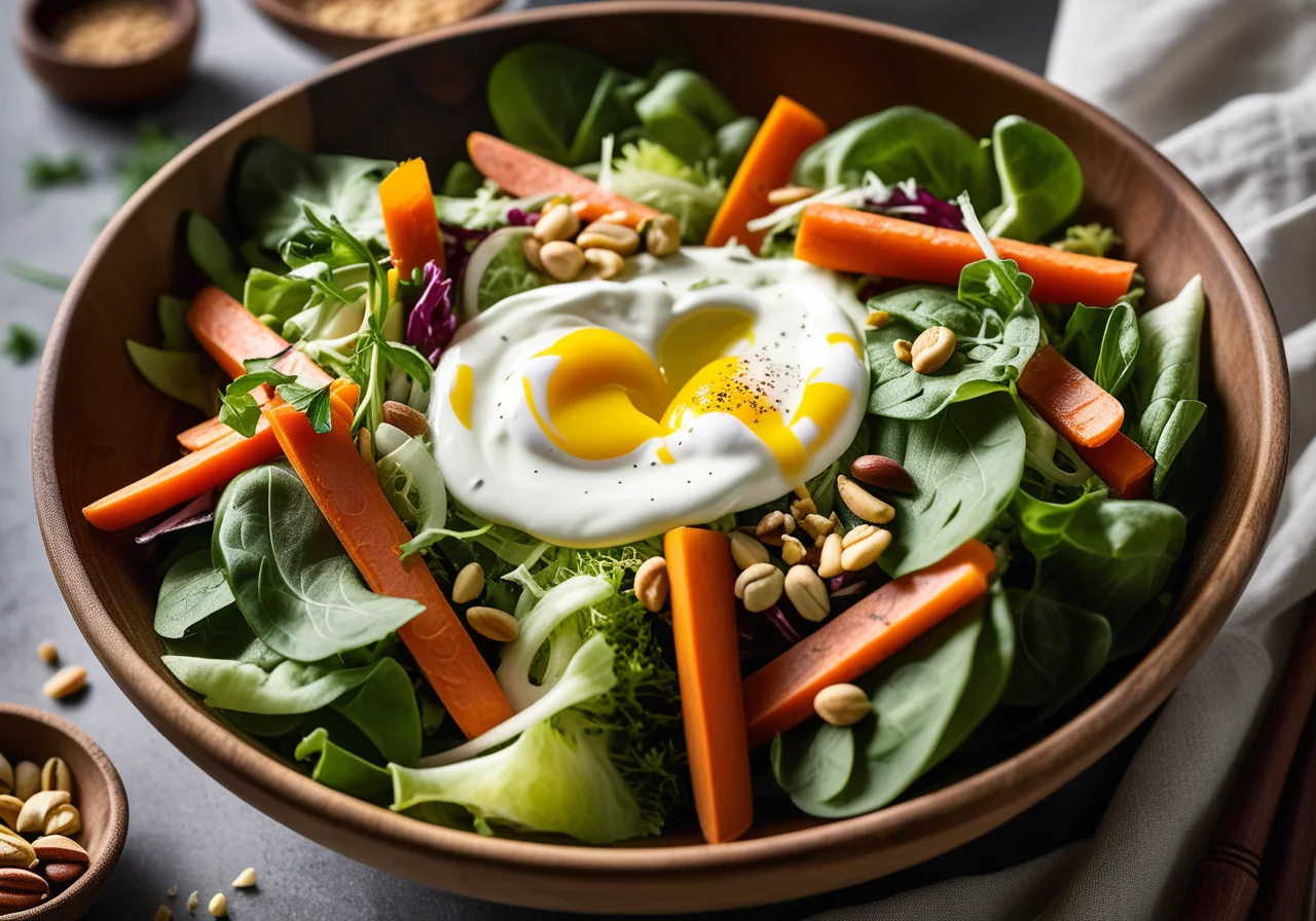 Vegetable Salad with Yogurt Dressing