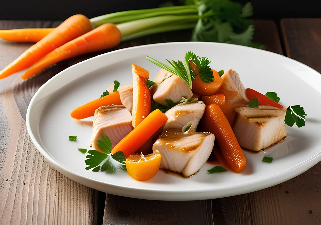 Wok Stir-Fry with Chicken, Carrots and Quince