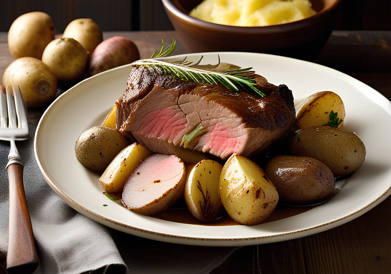 Beef Roast in a Roman Pot