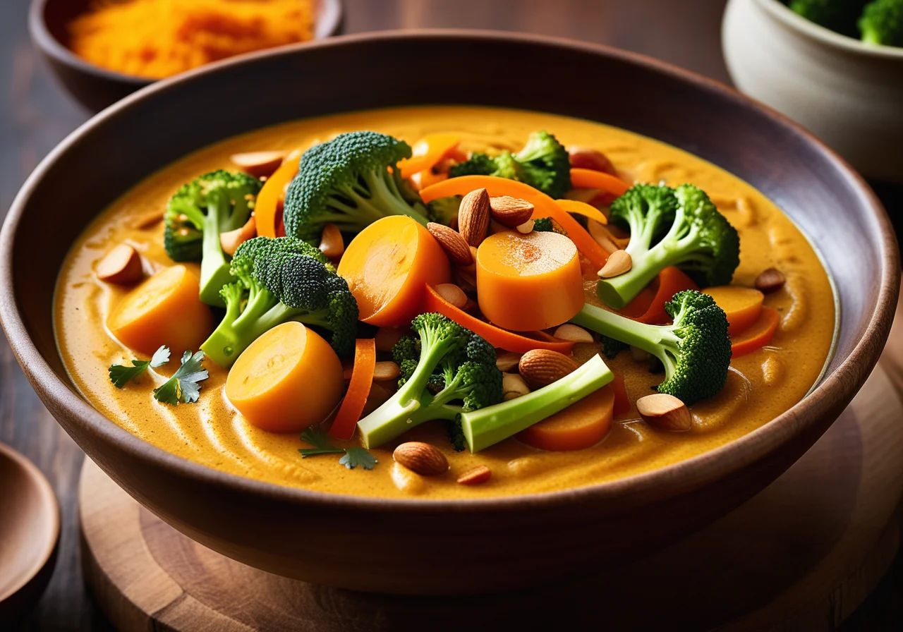 Vegetable Curry with Almonds