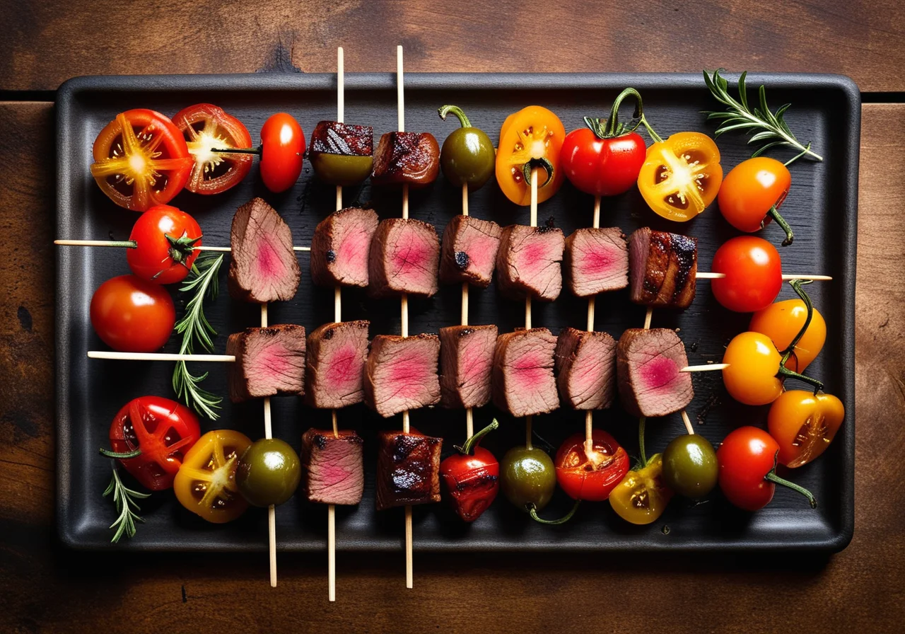 Beef Skewers in the Pan