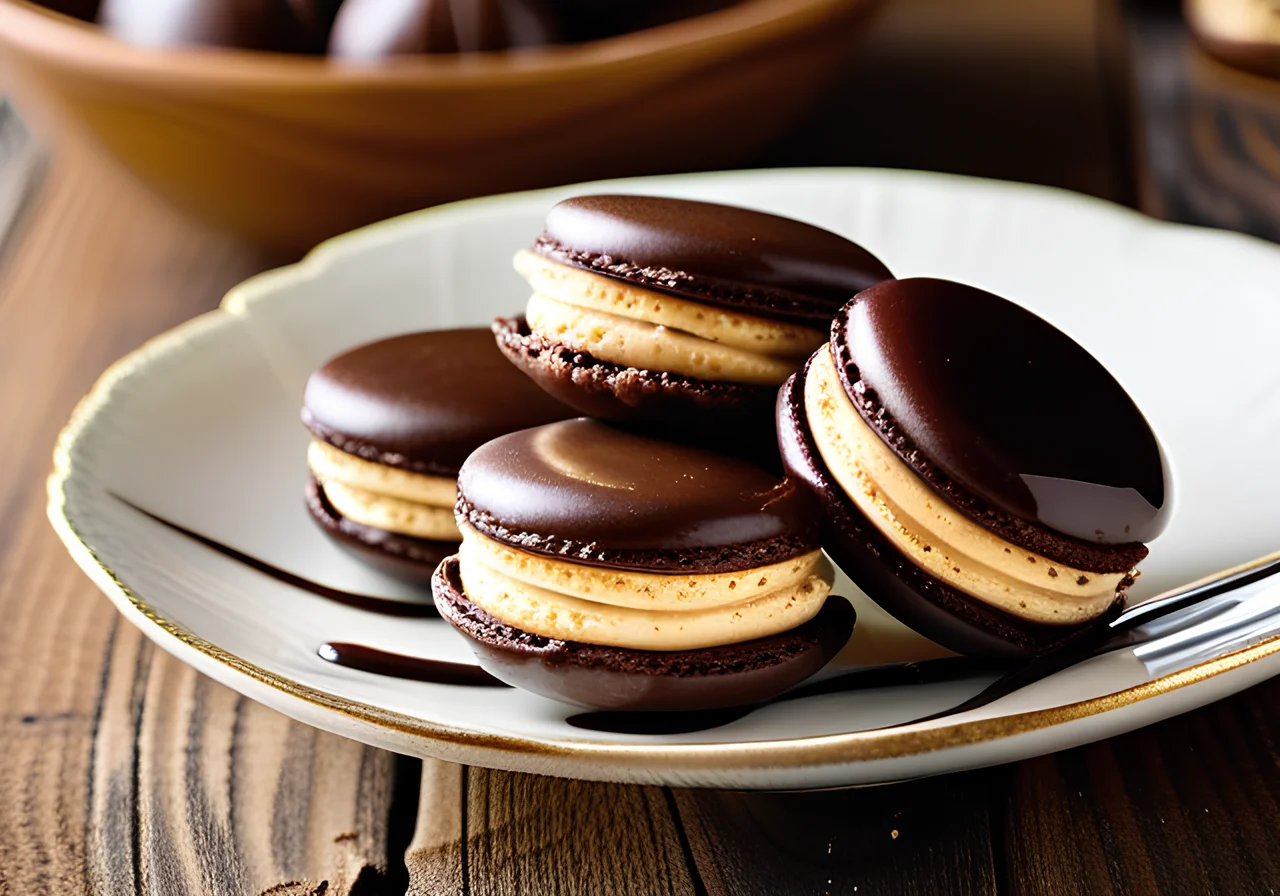 Almond Chocolate Macarons