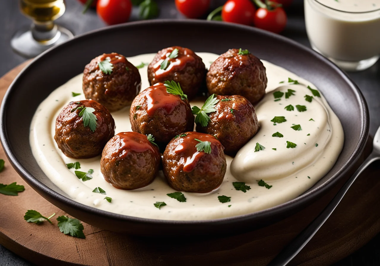 Lamb Meatballs with Yogurt Sauce