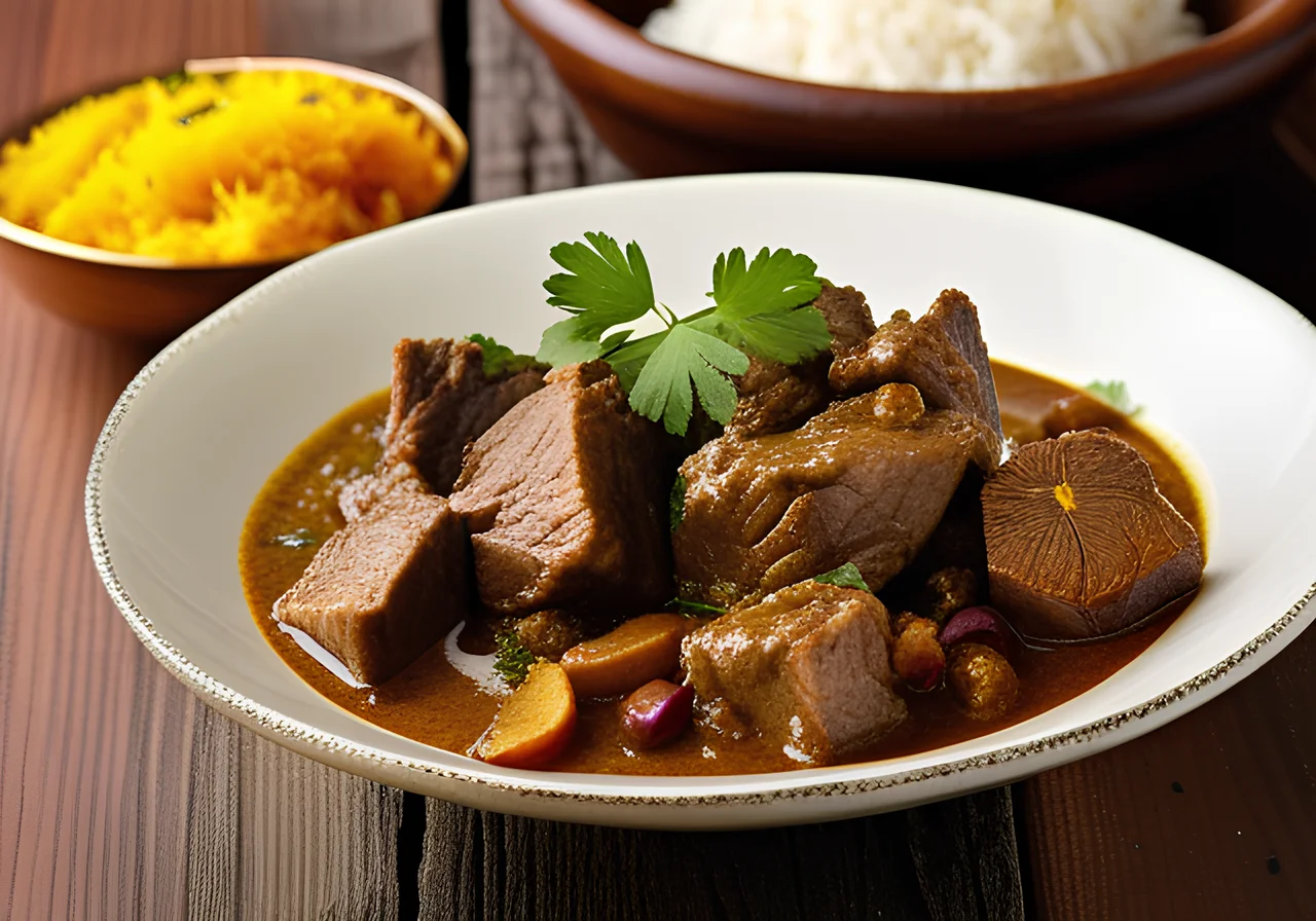 North Indian Style Lamb Curry with Raisins (Moghlai)