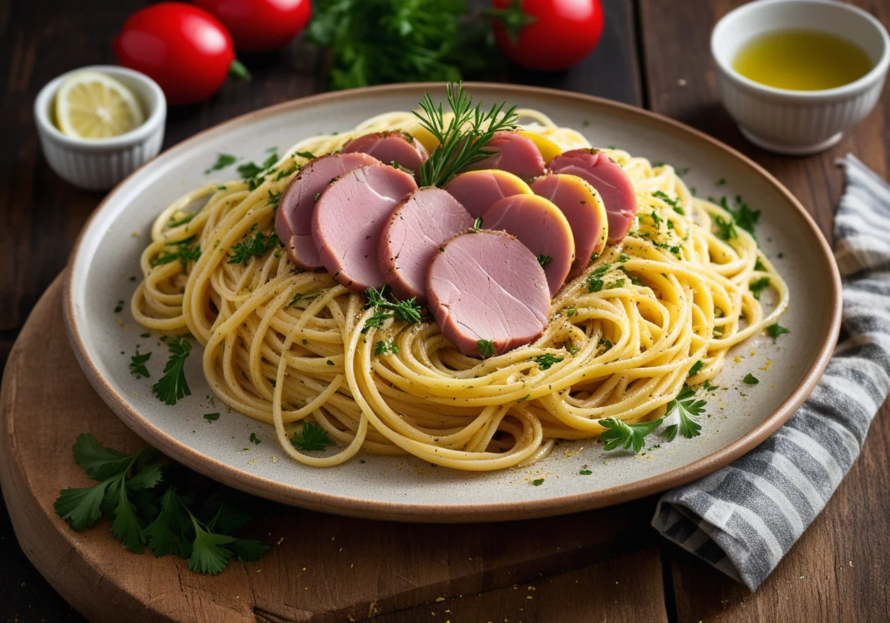 Pasta with Fennel and Ham