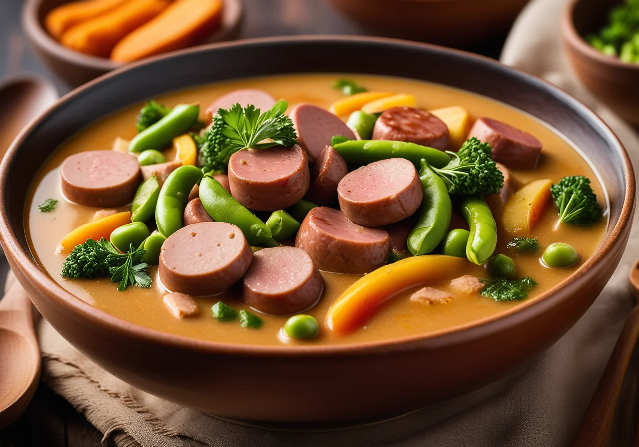 Vegetable Stew with Vienna Sausages