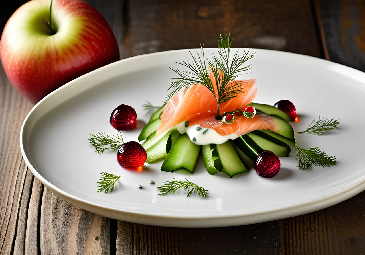 Smoked Brook Trout Fillet with Apple Salad