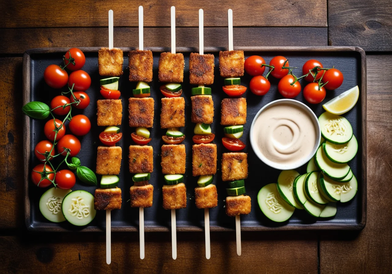 Fish Stick Zucchini Skewers