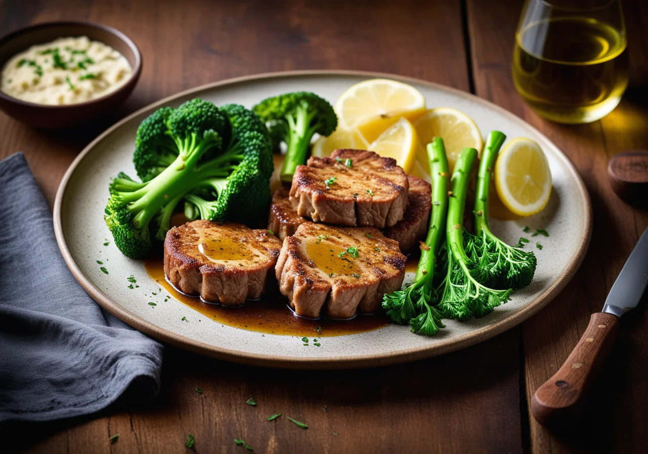 Veal Cutlets with Vegetables