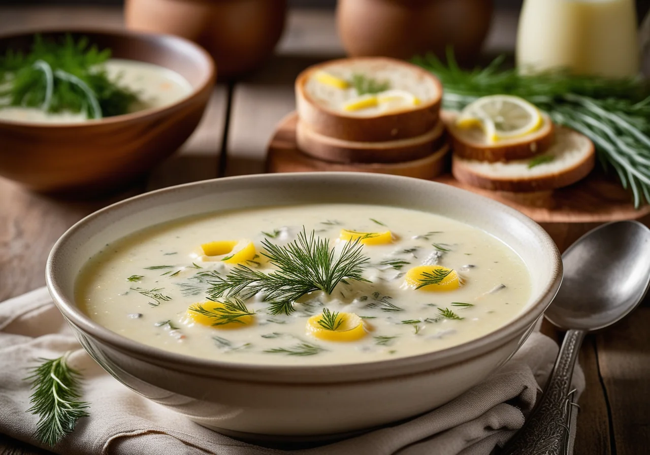 Potato Soup with Fish and Leek