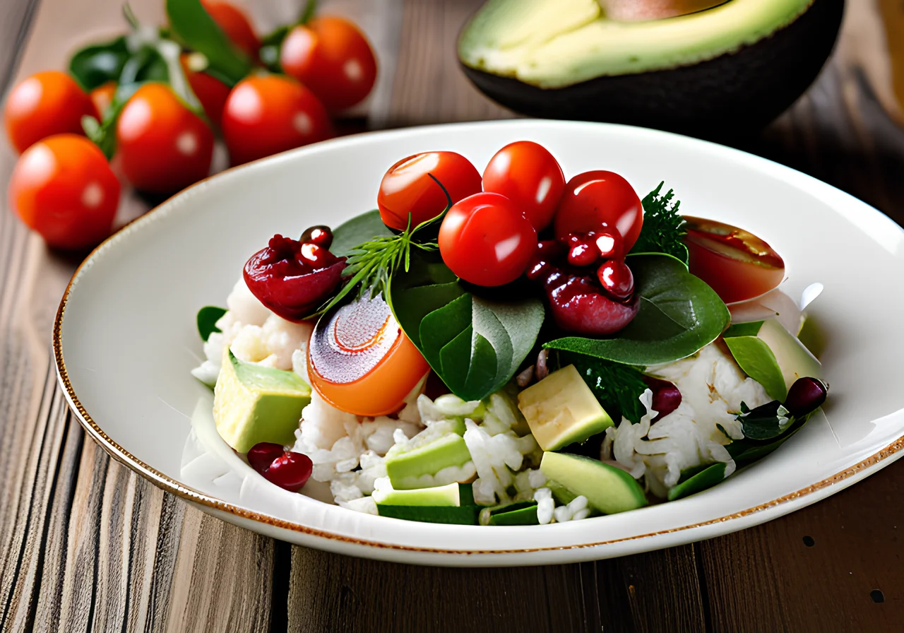 Rice Salad with Avocado and Tomatoes
