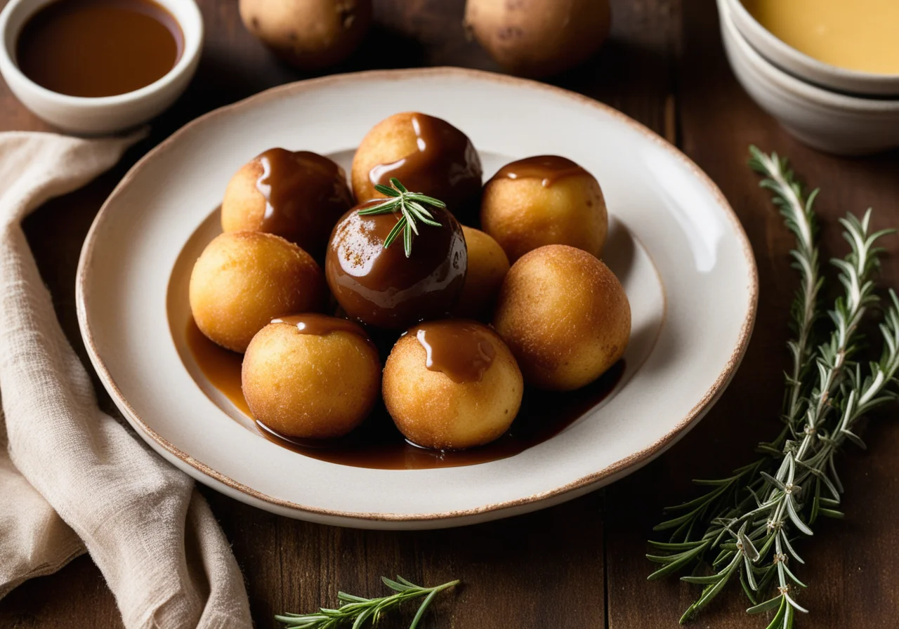 Potato Balls with Meat Filling