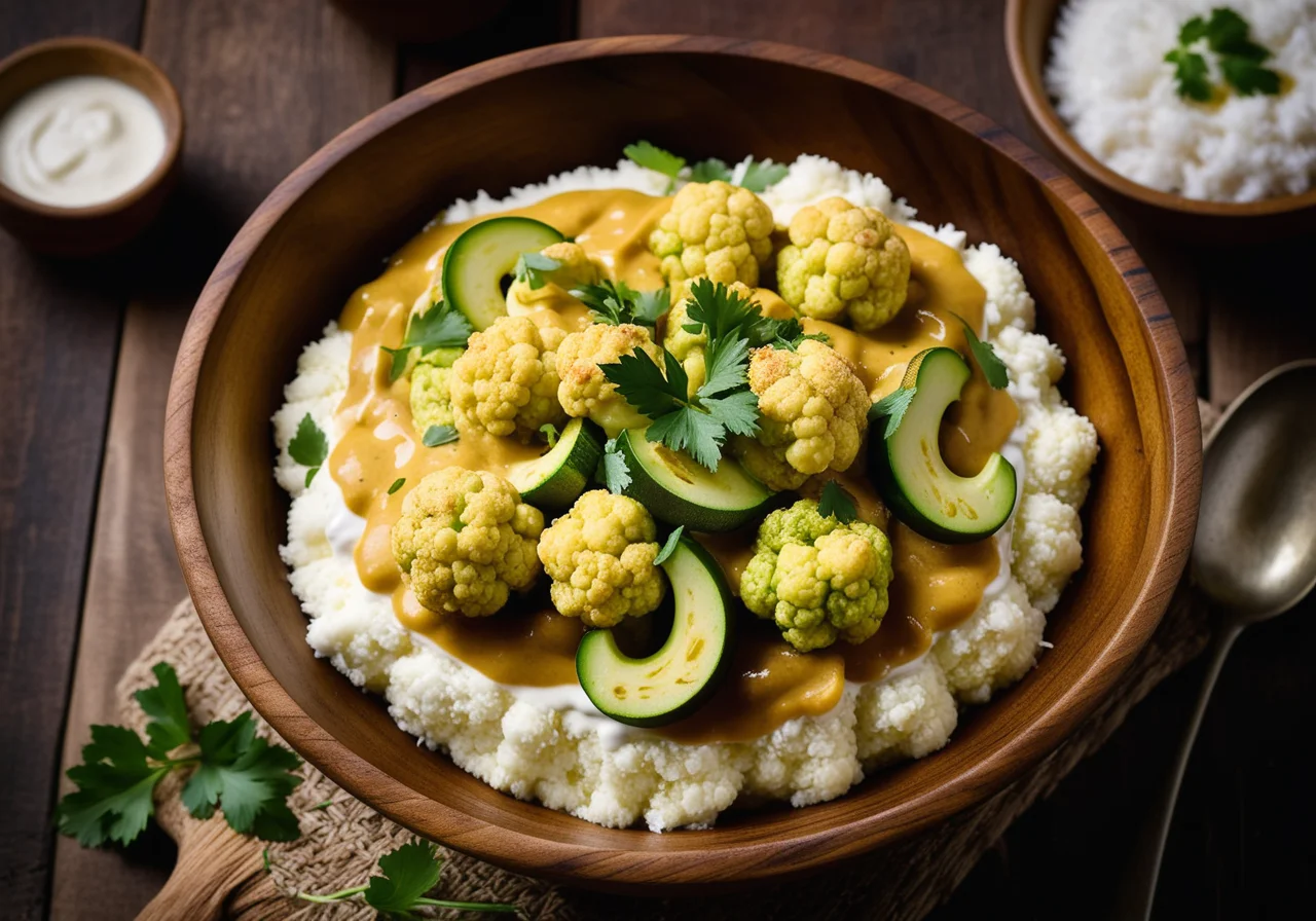 Cauliflower Curry with Zucchini