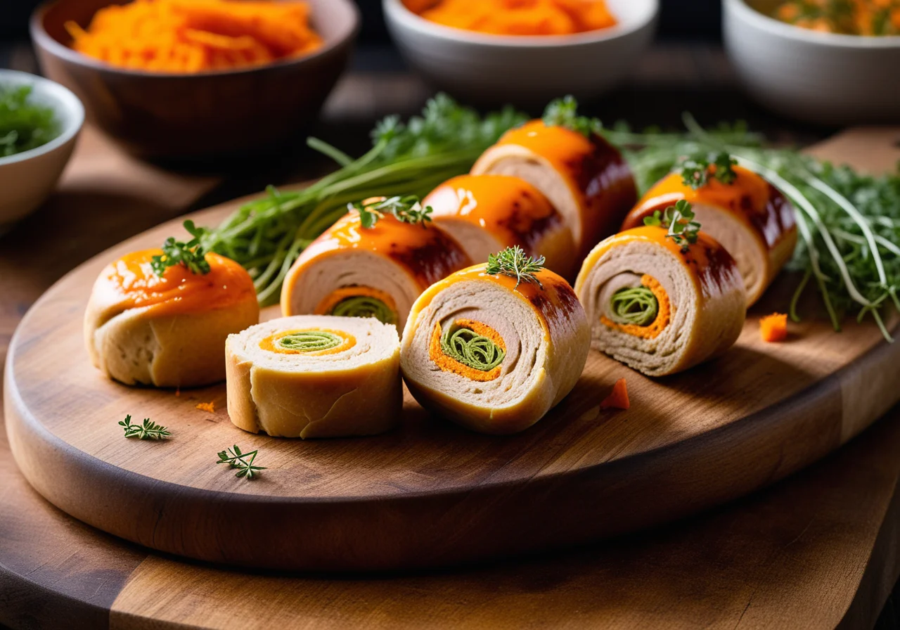 Putenröllchen mit Lauch