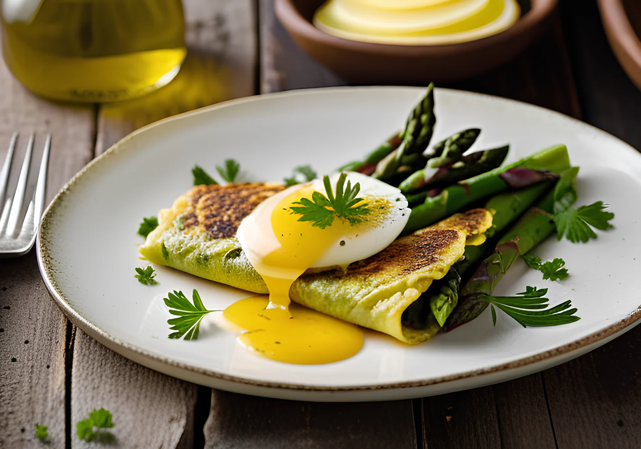 Herb Omelette with Asparagus