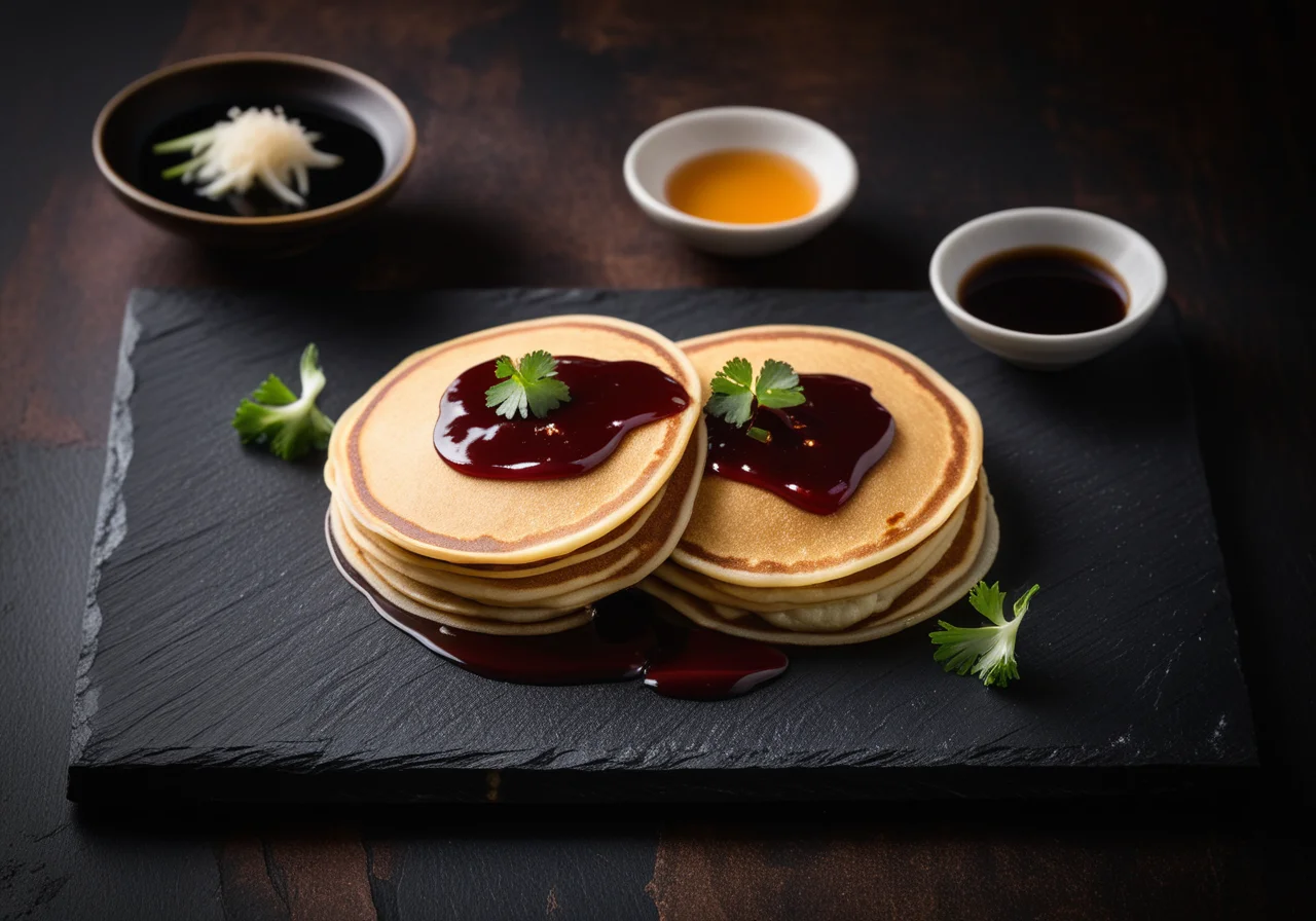 Chinese Pancakes with Leek and Shark Fillet