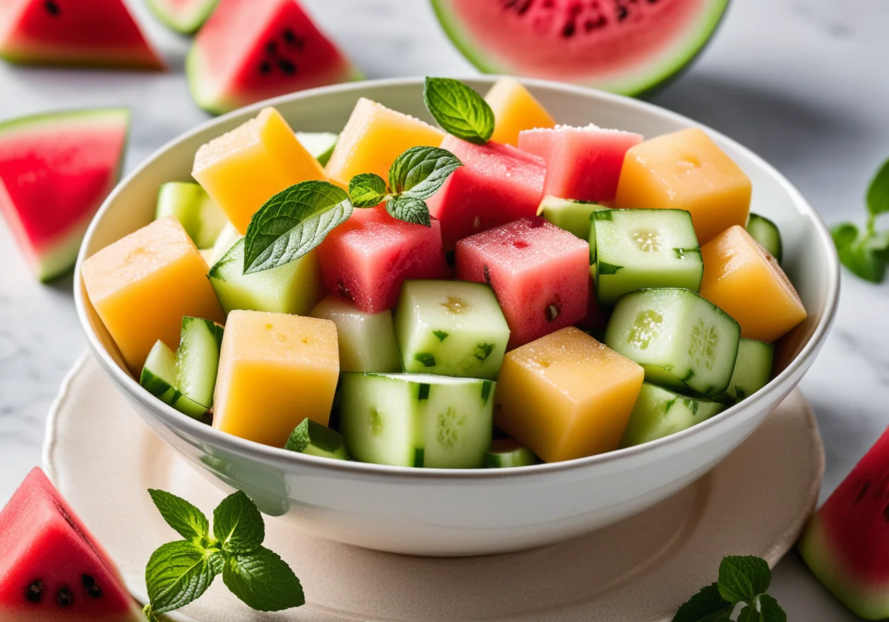 Melon-Cucumber Salad