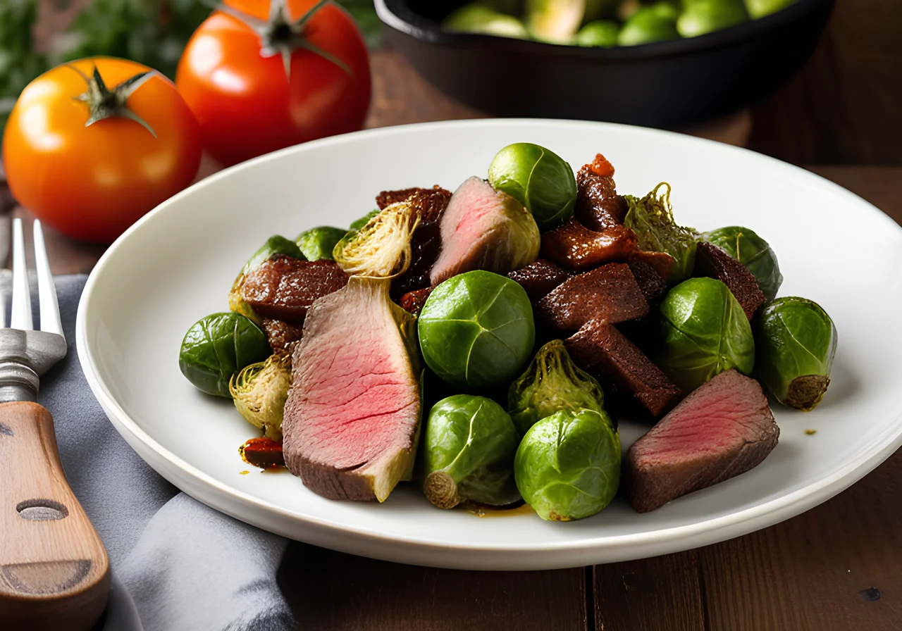Brussels Sprouts & Beef Skillet
