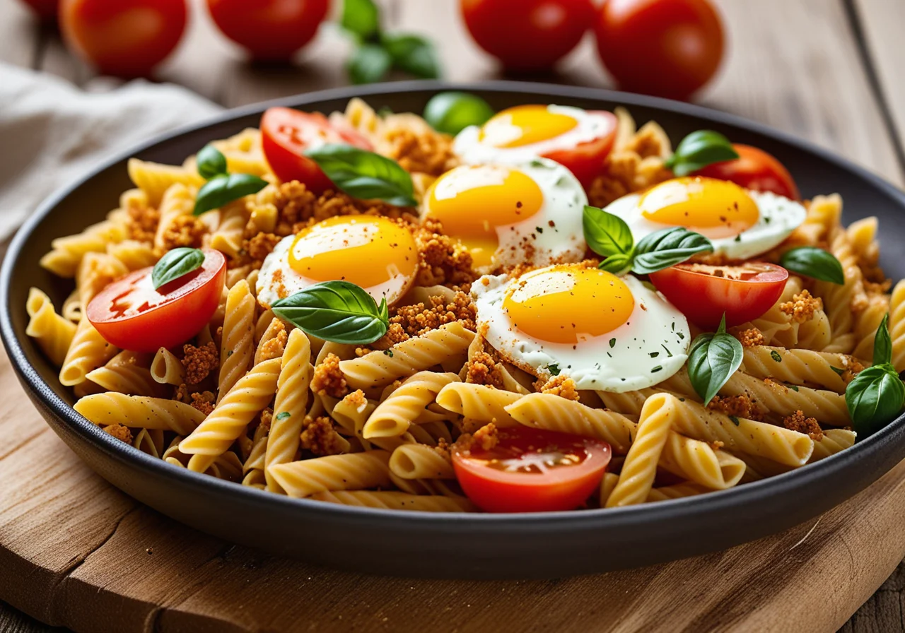 Pasta with Egg and Tomatoes