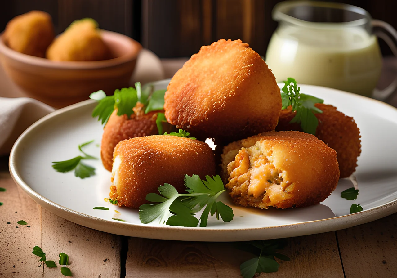 Brazilian-Style Breaded Chicken Croquettes