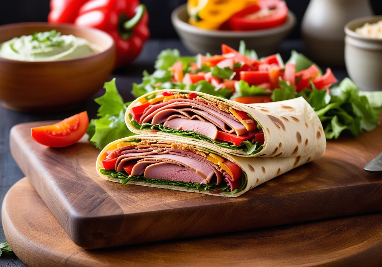 Ham-filled Wraps