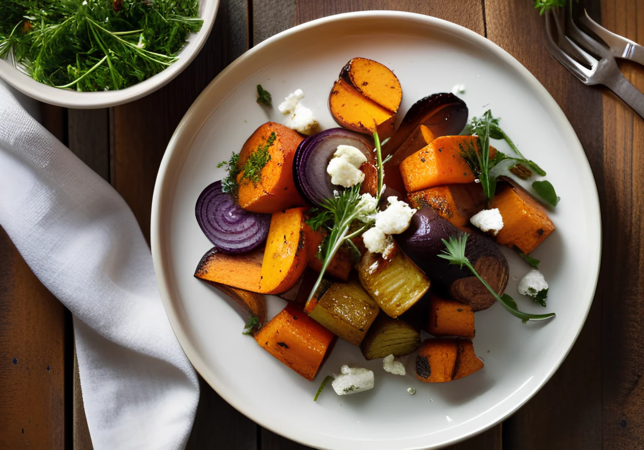 Roasted Vegetables with Feta