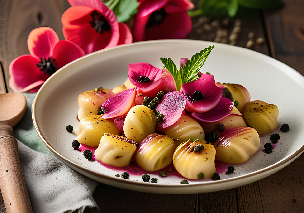 Gnocchi with Rhubarb and Poppy Seeds