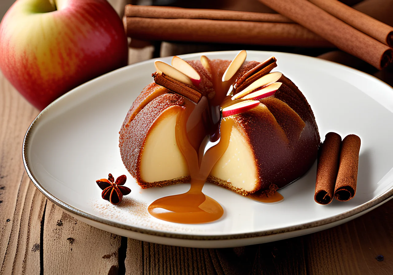 Roasted Apple with Marzipan Filling